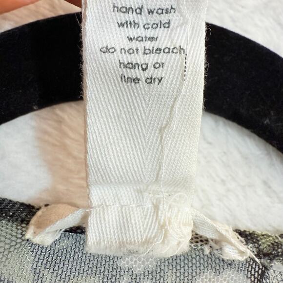 Full Tilt L Tie Floral‎ Top Fairy Whimsygoth Summer Sheer Mesh Festival Party - Picture 10 of 11